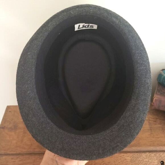 Lids Men's Unisex 100% Wool Fedora Hat Gray Grandpa Grunge Academia - Picture 6 of 8